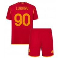AS Roma Romelu Lukaku #90 Hjemmedraktsett Barn 2023-24 Kortermet (+ Korte bukser)
